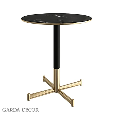 СТОЛ БАРНЫЙ МРАМОРНОЕ СТЕКЛО/ЧЕРНЫЙ МЕТАЛ 46AS-BT5345-BL Garda Decor