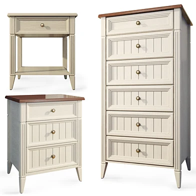 Комод высокий и тумба прикроватная Маргарет. Dresser, nightstand by Lazurit