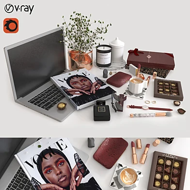 workplace decorative set - cosmetics