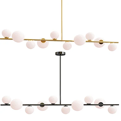 Modern Chandelier Led Gold Black Bar