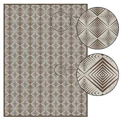 Grey  Geometric Patterned Rug