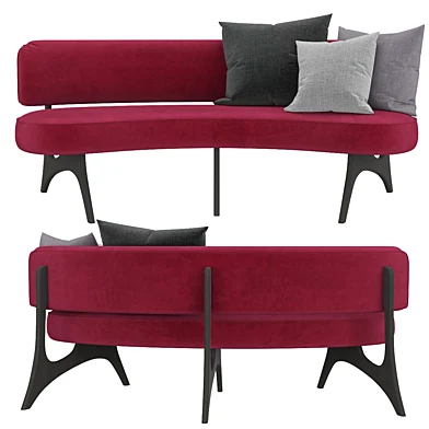 Kagan Style Floating Curved Sofa
