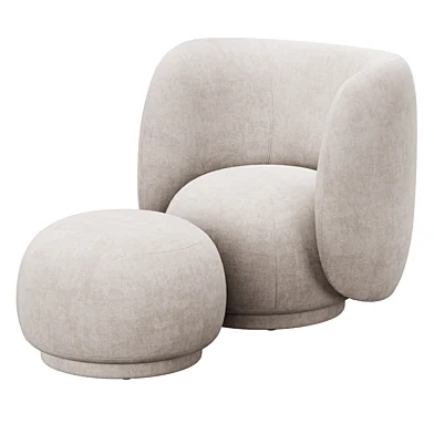 Rico lounge chair and ottoman by fermliving
