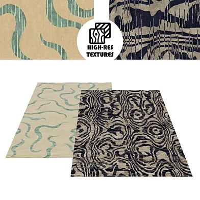 Large Modern Irregular Pattern Rug Set