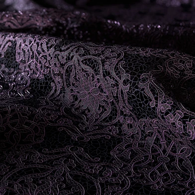 Lace Embroidery 09 | 4K | PBR | PNG | SBSAR
