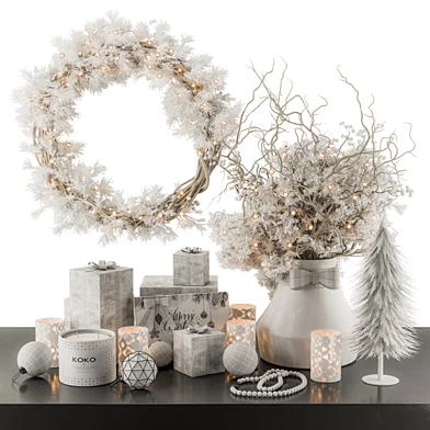 Christmas Decoration 29 - Christmas White Bouquet with Gift