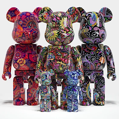 Bearbrick / Psychedelic Paisley