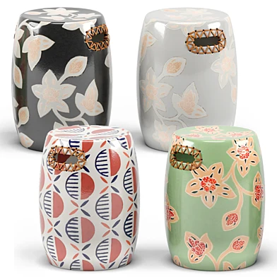 Luna, Josephine Batik Ceramic Stool
