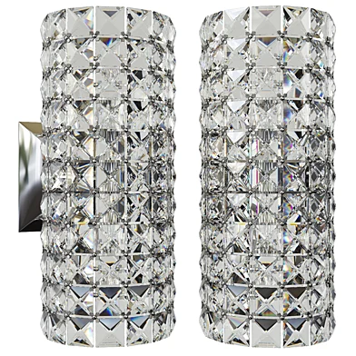 Cesenna crystal wall sconces set of 2