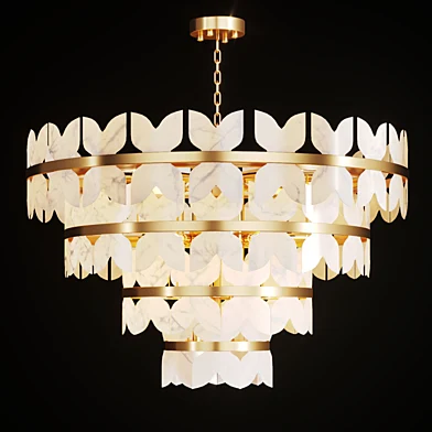 Chandelier with marble plates IOANNA L