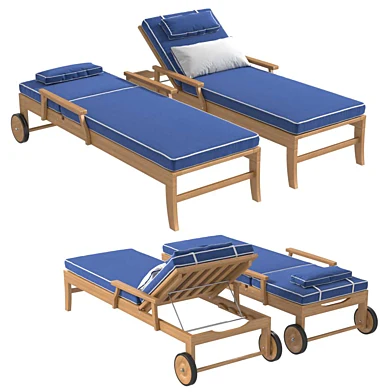 Country Casual Teak Seneca chaise sun lounger