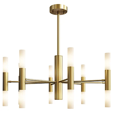 Starburst metal chandelier lighting fixture modern