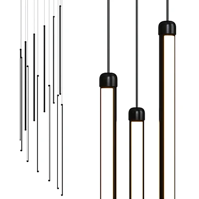 Black Stair Chandelier 12X