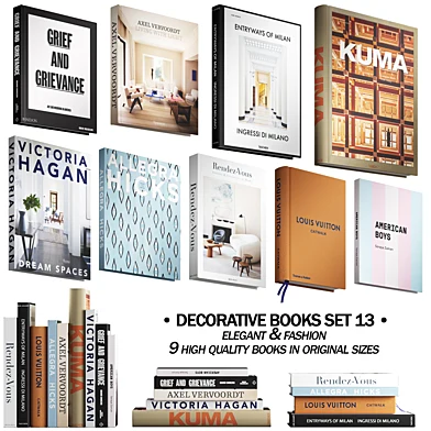 091 Decorative books set 13 Elegant and Fashion 01
