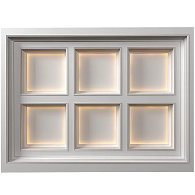 Кессонный потолок с подсветкой в стиле Ар-деко.Modern coffered illuminated ceiling