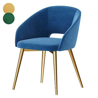 Baxton Studio Dining Chairs, Navy Blue