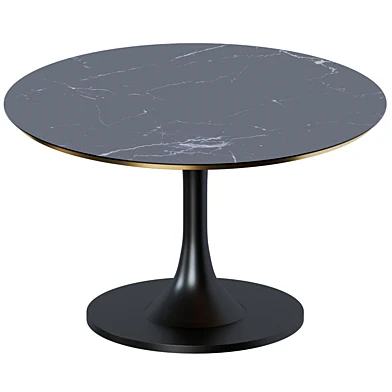 Sol Tulip black Marble 120 designed by Eero Saarinen