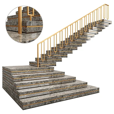 Modern stairs in Art Deco style