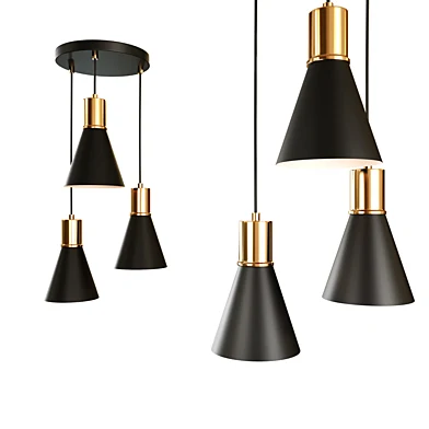 Bullis 3-Light Cluster Cone Pendant