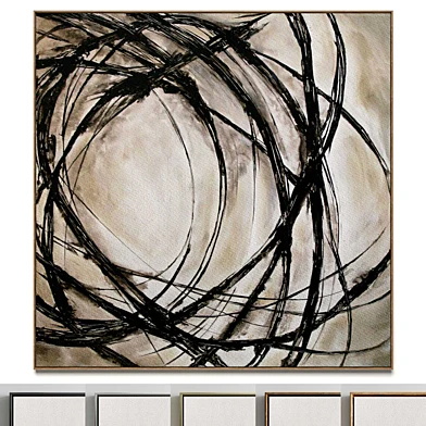 Plaster two square photo frames 37
