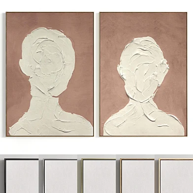 Plaster Two Photo Frame E-110