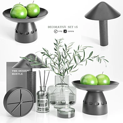 decorative set with  bouquet 18