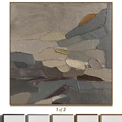 Plaster two square photo frames R-50