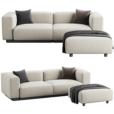 002 Soft Modular Sofa with Ottoman by Vitra