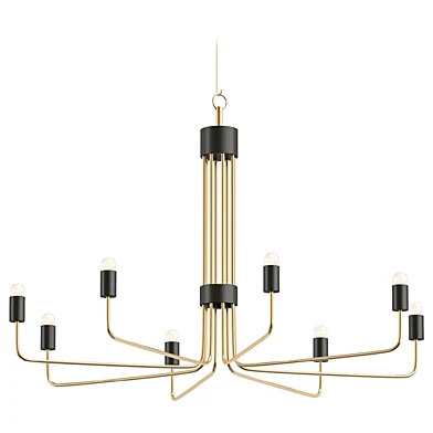 le marais chandelier 8 light black