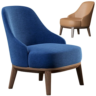 PARLA ATLAS Upholstered armchair with armrests
