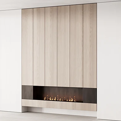 160 fireplace decorative wall kit 06 minimal wood metal 00
