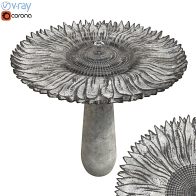 Sunflower Bird Bath Fountain
