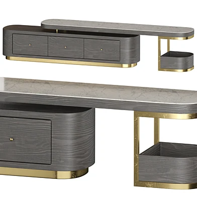 Minimalist Expandable Stone TV Stand