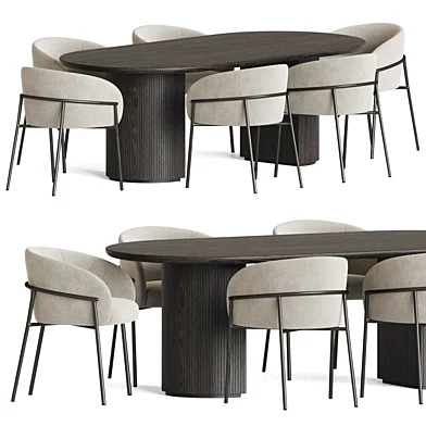 Rimo Chair Gubi Table Dining Set