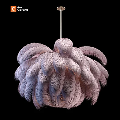 Natural  Feather Modern Chandelier