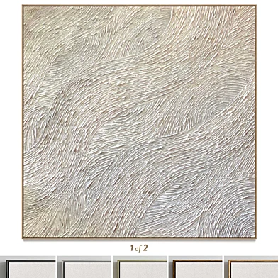 Plaster two square photo frames T-104