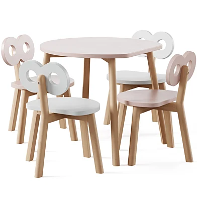 DOUBLE-O CHAIR AND HALF-MOON TABLE by OHH NOO