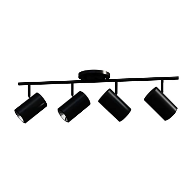 Люстра Calloway Structured Black Four-Light LED Fixed Track Light with Metal Cylinder Shades светильник