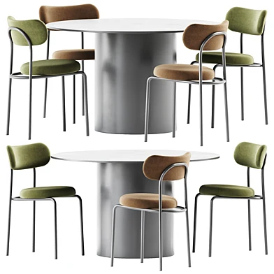 Loop Chair by Connubia and Dial Dining Table by DesignByThem