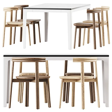 Pop Table Rectangle and Twill Chair by DesignByThem