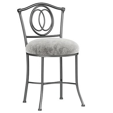 Adrienne Tall Steel Vanity Stool