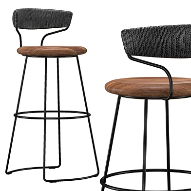 DANISH CORD SWIVEL COUNTER STOOL