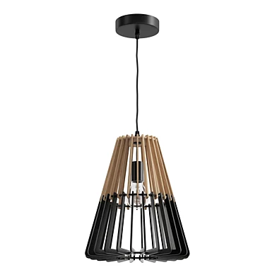 Pendant Lamp Light Wood Black CAVALLA