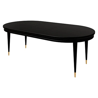 Обеденный стол High Gloss Black Lacquered Mahogany Dining Table