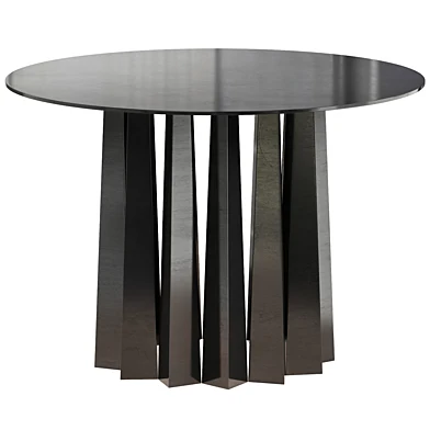 Noir Column Dining Table - Matte Black