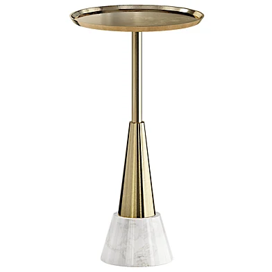 Wellesley 11" Round Marble Accent Table