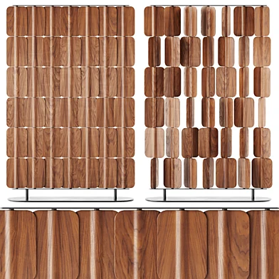 Patch PA 1218 Self Standing Acoustic Divider with Wooden Panels by True Design