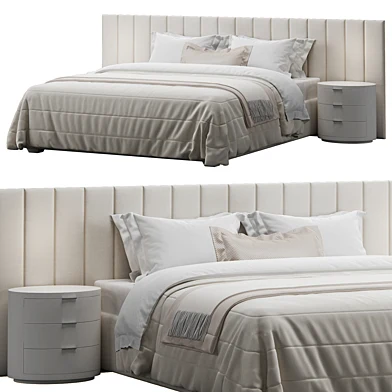 Wall Panels Headboard Bed by Belfort
