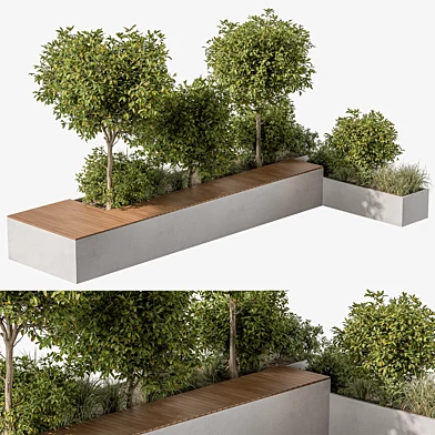 Urban Furniture Bench with Plants 51