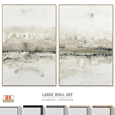 Neutral Horizon Large Abstract Wall Art C-683